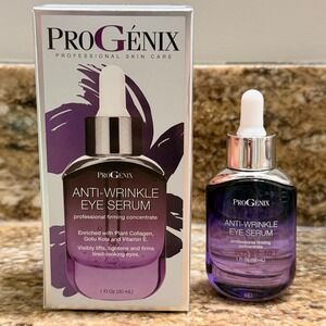 ProGenix Anti Wrinkle Eye Serum NIB (1 fl oz) Plant Collagen Vitamin E Gotu Kola